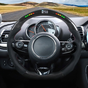 <span class=keywords><strong>Volant</strong></span> de direction en fibre de carbone véritable à LED avec affichage de la vitesse et du régime moteur pour BMW <span class=keywords><strong>Mini</strong></span> <span class=keywords><strong>Cooper</strong></span> F54 F55 F57 F56 2022-2024 - Product Image 1