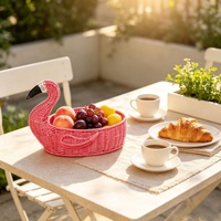 Europese Amerikaanse stijl PP rotan fruitmand met meerdere lagen voor woonkamer, salontafel, snacks & snoep