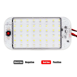 Plafonnier de voiture 48 LED SMD, éclairage intérieur de dôme avec interrupteur marche/arrêt pour voiture, camion, remorque, <span class=keywords><strong>camping</strong></span>-<span class=keywords><strong>car</strong></span>, motorhome - Product Image 4
