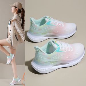 Chaussures de course pour femmes YF-S18 avec plaque en carbone, absorption des chocs, légères, respirantes, lacets avant, toutes saisons, pour étudiants - Product Image 2