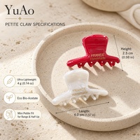 Pince à cheveux YuAo faite à la main en acétate, style rétro français – Petite taille, accessoire pour chignons et queues de cheval hautes, cadeau pour filles, emballage carton