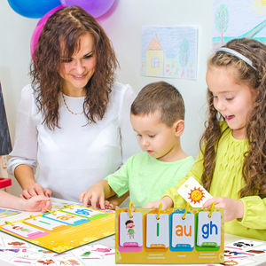 Tarjetas de aprendizaje fonético con soporte plegable para niños, tarjetas de aprendizaje de vocales y consonantes para material educativo, mayores de 3 años - Product Image 5