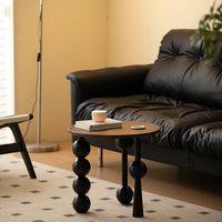Table basse en bois de chêne massif de style nordique rétro français, table à thé moderne pour salon, robuste, durable et écologique pour hôtel et villa