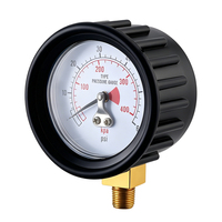 Diaphragm Pressure Gauge Plastic Case Copper Alloy Joint 0-18 bar 40-100mm Radial Axial Mount for Chemical Processing