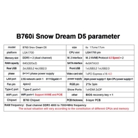 Motherboard JGINYUE B760 Mini ITX LGA 1700 B760i Snow Dream D5 Mendukung Prosesor Intel Core Generasi ke-12/13/14 DDR5 64GB SATA