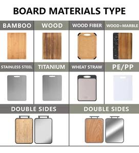 Tabla de Cortar de Fibra de Madera, Tablas de Cortar para Cocina Aptas para Lavavajillas, Tabla de Cortar Antideslizante de Fibra de Madera - Product Image 2