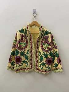 Veste ethnique brodée Suzani TNT pour femmes, manteau court d'hiver, vêtements de soirée, vêtements d'extérieur - Product Image 1