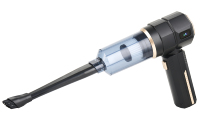 Aspirateur sans fil portable noir et or, sans balais, en ABS, avec kit de buses multiples, 3 vitesses, 18000 Pa, mini, pour vitres, interstices, voiture et maison