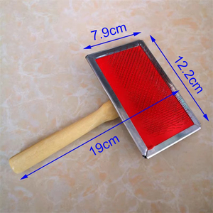 Cardes à laine à manche en bois, grandes cardes à main, <span class=keywords><strong>brosse</strong></span> lissante <span class=keywords><strong>pour</strong></span> le toilettage des chiens, cardes <span class=keywords><strong>pour</strong></span> le filage et le tissage, brosses à carder <span class=keywords><strong>pour</strong></span> le feutrage à l'aiguille de la laine - Product Image 4
