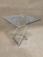 Table à dîner pliable en acrylique de luxe, petite table à café transparente, facile à assembler, meubles pour le salon