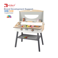 EDULAND OEM ODM Ensemble de barbecue en bois Montessori, fiable et abordable, jouet de simulation de cuisine pour enfants