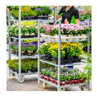 Serre en acier fil métallique filet de jardin danois cc chariot chariot pour le transport de plantes
