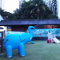 Voile chaude été pulvérisation eau jouets arroseur gonflable éléphant Animal jouet gonflable éléphant bleu pour enfants jeu de pulvérisation