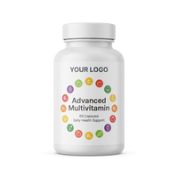 Capsules de multivitamines naturelles avancées pour adultes, soutien quotidien de la santé, complément alimentaire, 60 capsules, étiquette privée OEM
