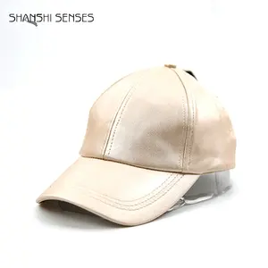 Fabricante personalizado clásico unisex ajustable moda niñas sólido blanco gorra de béisbol papá