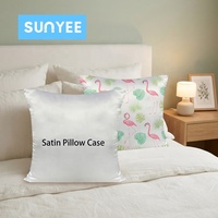 Housse de coussin en satin vierge pour sublimation Sunyee, brillante, pour transfert thermique, impression DIY pour chambre et décoration intérieure