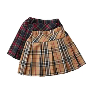 חצאית משובצת בנות תלבושת בית ספר לילדים חצאית קצרה אביב סתיו סגנון חצאית חצי ילדים