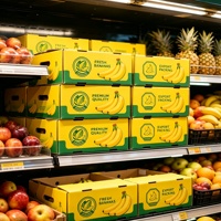 Boîte d'expédition en carton ondulé personnalisée pour bananes, avec impression, pelliculage mat, gaufrage, écologique, pour l'exportation de fruits et légumes