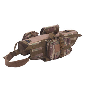 Jinteng harnes taktis nilon <span class=keywords><strong>Molle</strong></span>, rompi pelampung untuk anjing bisa disesuaikan latihan berburu piring - Product Image 3