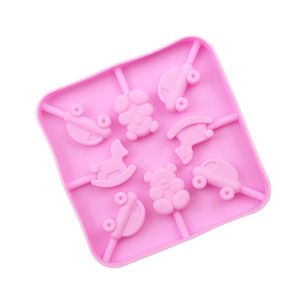 Campione gratuito stampo per cioccolato in Silicone a 8 fori a forma di animale diverso lecca-lecca-lecca stampo per dolci alimentari - Product Image 5