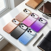Nouvelle coque de téléphone IMD dégradée mate tendance avec cadre métallique pour appareil photo et boutons assortis pour iPhone 17 Pro Max