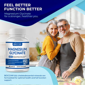 Uyku, kas ve kalp desteği için özel etiket magnezyum glisinat kapsülleri | Vegan, üçüncü taraf test edildi, glutensiz, gdo olmayan - Product Image 4