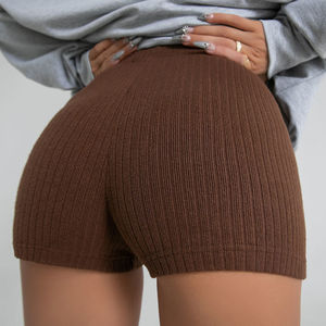 Shorts de Yoga de Cintura Alta Elástica para Mujer, Color Sólido, Transpirables, de Poliéster y Spandex, Leggings de Fitness para Entrenamiento, 3/4 de Longitud - Product Image 3