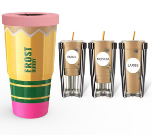 Moioco 30oz Tembler Pencil per Ragazze, Bicchiere Termico a Tema, Tazza da Viaggio in Acciaio Inossidabile Antifuoriuscita per Caffè Freddo e Frullati - Product Image 1