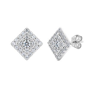 Boucles <span class=keywords><strong>d</strong></span>'oreilles clous carrées SMOE25 en moissanite VVS, <span class=keywords><strong>argent</strong></span> sterling 925, couleur or <span class=keywords><strong>D</strong></span>, étincelantes, pour femme, bijoux élégants - Product Image 4