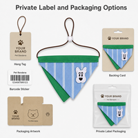 Bandana réglable pour chats et petits chiens, motifs à carreaux et rayures, vente en gros