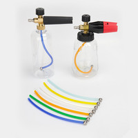Vente en gros de mousse de nettoyage de voiture accessoires de lance mousse de canon filtre à billes en acier inoxydable avec tube coloré