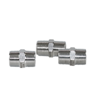 DKV NPT BSPT Raccord de tuyau à mamelon hexagonal DIN Acier inoxydable 201 304 316 Raccords de tuyau à mamelon hexagonal fileté