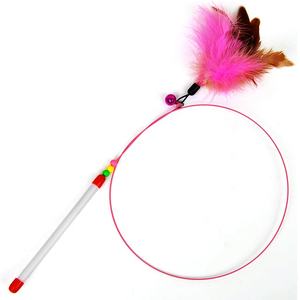 Colore Training Beads Bell Feathers Sticks Cat Wand <span class=keywords><strong>Teaser</strong></span> <span class=keywords><strong>Toys</strong></span> giocattolo interattivo per gatti - Product Image 3