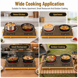 Table <span class=keywords><strong>de</strong></span> <span class=keywords><strong>cuisson</strong></span> <span class=keywords><strong>vitrocéramique</strong></span> encastrable 2 brûleurs avec contrôle <span class=keywords><strong>de</strong></span> température, <span class=keywords><strong>protection</strong></span> anti-débordement et nettoyage facile KI03011 - Product Image 3