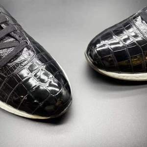 Baskets en <span class=keywords><strong>cuir</strong></span> d'alligator véritable pour Homme, Chaussures de marche de haute qualité, nouvelles Chaussures de sport Design pour Homme - Product Image 5