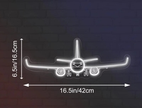 Enseigne au néon d'avion, lumière LED faite à la main, décoration murale d'avion, cadeaux pour pilote, cadeau d'amant d'aviation, décoration de chambre d'enfant