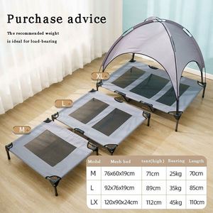 Outdoor Travel Pet Camping Pet <strong>Bed</strong> Collapsible <strong>Metal</strong> Frame Raised <strong>Dog</strong> <strong>Bed</strong> Portable Elevated <strong>Dog</strong> <strong>Bed</strong> With Canopy - Product Image 2