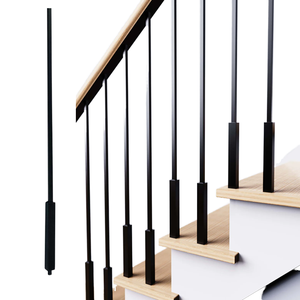 Balustre en acier noir traditionnel METAL avec installation facile pour rampe d'escalier intérieure - Product Image 1