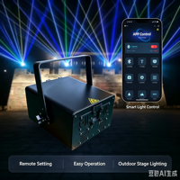 Lumière laser de mariage IP65 3W, animation couleur intégrale, contrôle sans fil via application mobile, contrôle DMX512 pour concert, événement, discothèque, fête