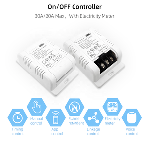 Contrôleur WiFi marche/arrêt LDC-10W, <span class=keywords><strong>contact</strong></span> sec avec surveillance de la consommation énergétique, RF433, compatible avec Alexa, Google Home, interrupteur intelligent universel DIY - Product Image 6