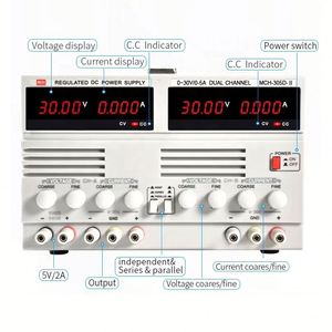 แหล่งจ่ายไฟ DC 3A 30V MCH-303D-II แหล่งจ่ายไฟแบบเส้นตรงปรับได้สองช่อง - Product Image 3