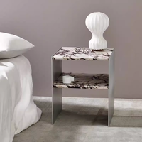 SW STONE Marbre Naturel Style Moderne Salon Appartement Côté Table De Chevet Italie Calacatta Viola Fashion Stye
