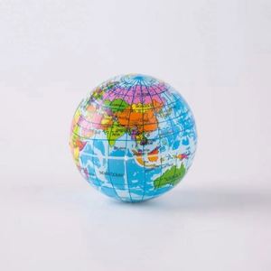 Global Balls <b>Fidget</b> Jumbo Pu Foam Earth Map Kawaii Stress Slow Rising Squishy Ball Squeeze Toys - Product Image 3
