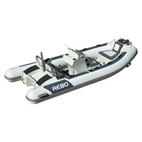 Bateaux pneumatiques à coque rigide en aluminium de 13 pieds avec certificat CE Hypalon/PVC/Orca pour la pêche à vendre