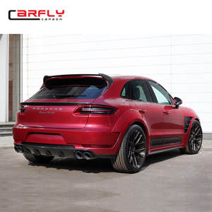 Diffuseur de lèvre arrière en fibre de carbone avec ailerons pour <span class=keywords><strong>Porsche</strong></span> Macan 2014-2018 - Product Image 5