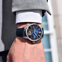 Montres automatiques mécaniques pour hommes PAGANI DESIGN YS021, aiguilles lumineuses, étanches, bracelet en silicone, montre-bracelet