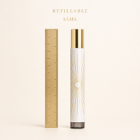 Flacon de parfum vide, vaporisateur de voyage 35 ml, atomiseur rechargeable fin, bouchon en métal doré, flacon de parfum portable blanc, vente en gros personnalisée