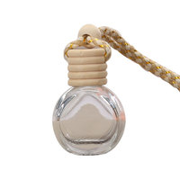 Bouteille de désodorisant vide en verre de parfum de voiture, Logo personnalisé FTS 10ml de forme carrée suspendue