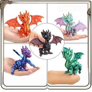 Modèle d'animal dragon imprimé en 3D à prix d'usine, jouet en plastique articulé avec ornements pour jouets décoratifs - Product Image 2