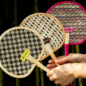 Handmade Woven Palm Leaf Fan Portable Handheld Straw Fan For Summer Outdoor Use - Product Image 3